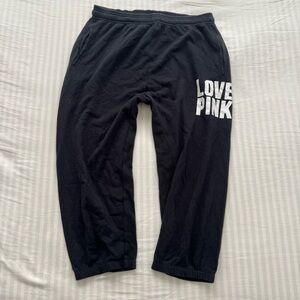 PINK Victoria's Secret Black Capris